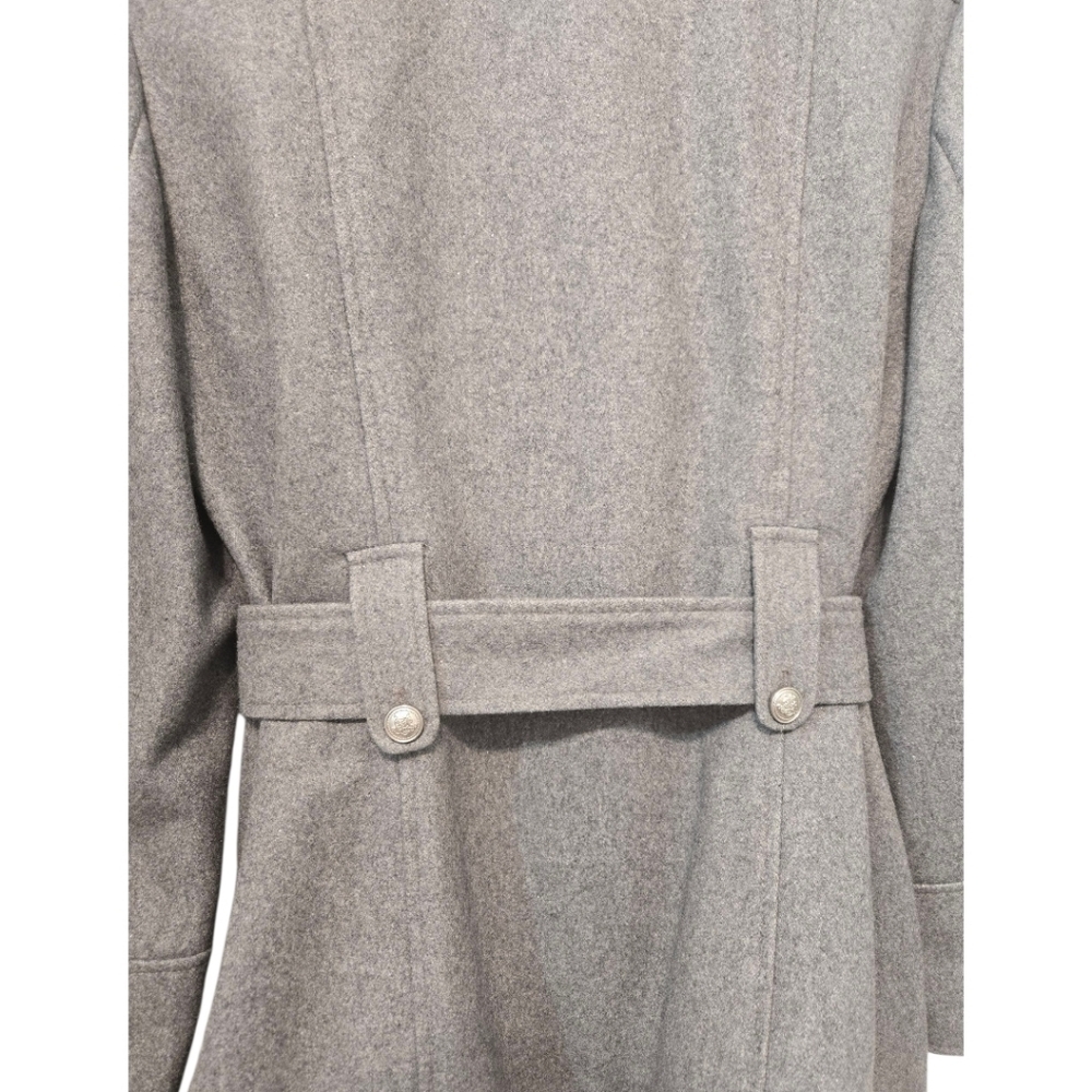 Laundry By Shelli Segal Gray Belted Wool Blend Jacket Coat Size Large - Picture 11 of 15